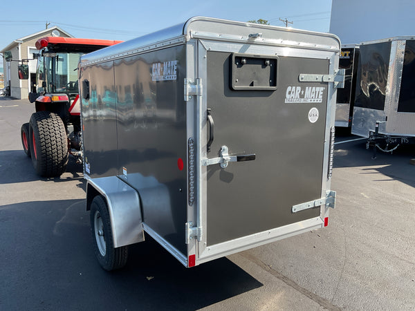 Enclosed Cargo Trailer 4'x8' Charcoal Single Door Car Mate