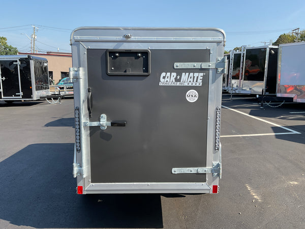 Enclosed Cargo Trailer 4'x8' Charcoal Single Door Car Mate