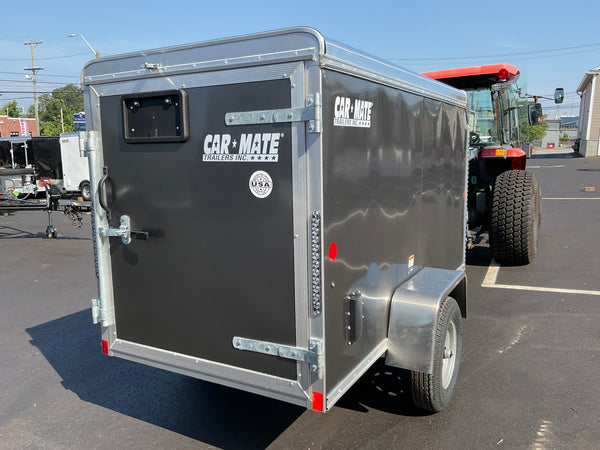 Enclosed Cargo Trailer 4'x8' Charcoal Single Door Car Mate