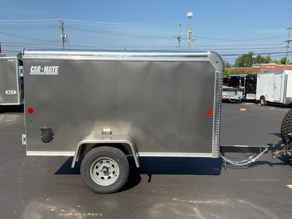 Enclosed Cargo Trailer 4'x8' Charcoal Single Door Car Mate