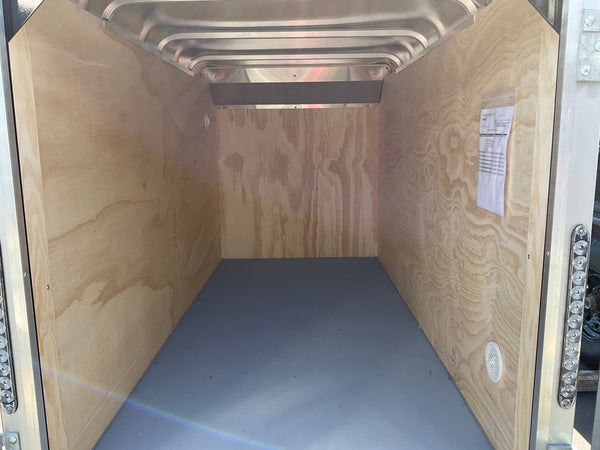 Enclosed Cargo Trailer 4'x8' BLACK Single Door Car Mate Car Mate Trailers