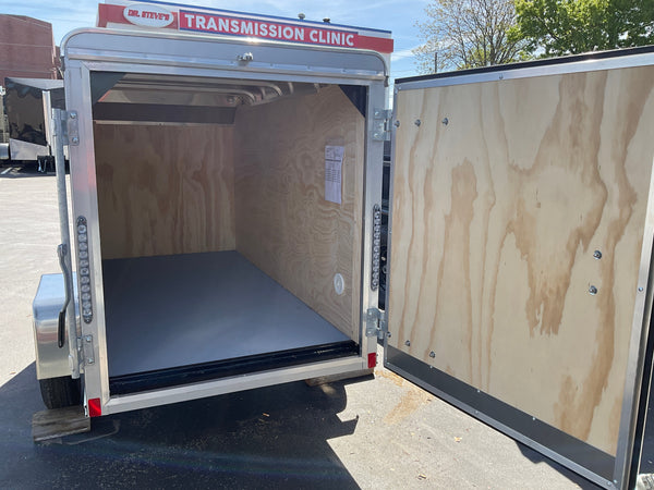 Enclosed Cargo Trailer 4'x8' BLACK Single Door Car Mate Car Mate Trailers
