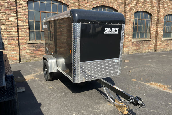 Enclosed Cargo Trailer 4'x8' BLACK Single Door Car Mate Car Mate Trailers