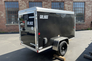 Enclosed Cargo Trailer 4'x8' BLACK Single Door Car Mate Car Mate Trailers
