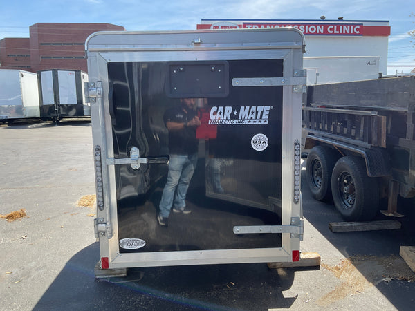 Enclosed Cargo Trailer 4'x8' BLACK Single Door Car Mate Car Mate Trailers