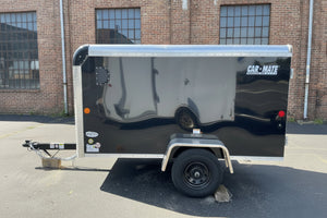Enclosed Cargo Trailer 4'x8' BLACK Single Door Car Mate Car Mate Trailers