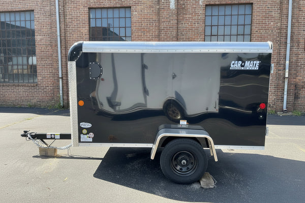 Enclosed Cargo Trailer 4'x8' BLACK Single Door Car Mate Car Mate Trailers