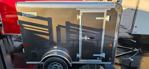 Enclosed Cargo Trailer 5'x8' Charcoal Ramp Door Car Mate Sportster Car Mate Trailers