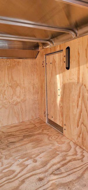 Enclosed Cargo Trailer 5'x8' Charcoal Ramp Door Car Mate Sportster Car Mate Trailers