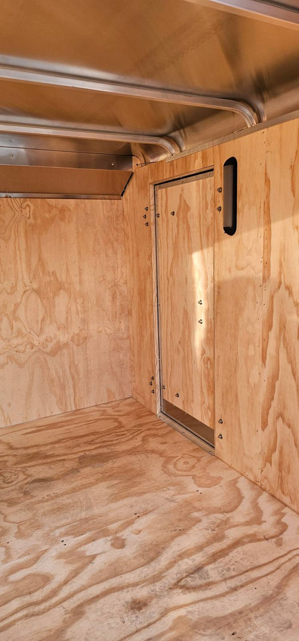 Enclosed Cargo Trailer 5'x8' Charcoal Ramp Door Car Mate Sportster Car Mate Trailers