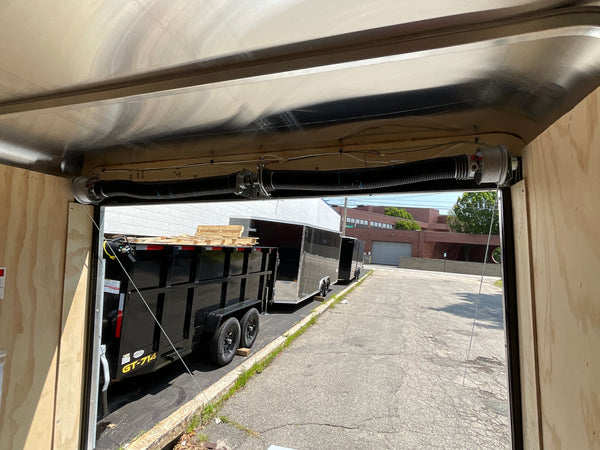 Car Mate Trailers 6'x12' Enclosed Cargo Trailer Silver RAMP Car Mate Trailers
