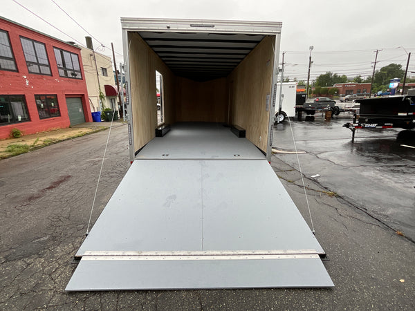 Car Mate Trailers Custom Enclosed Car Hauler Trailer 8.5'x24' Black Car Mate Avalanche 9990 GVWR, 7' Interior Height, Extended Tongue, Adj. Coupler, 8k Tongue Jack, Get-Out Man Door, 4 HD D-Rings, Lifetime + 5 Year Warranty
