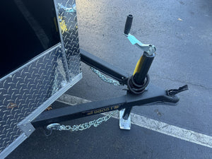 Enclosed Cargo Trailer 4x6+2'V BLACK Covered Wagon Covered Wagon Trailers