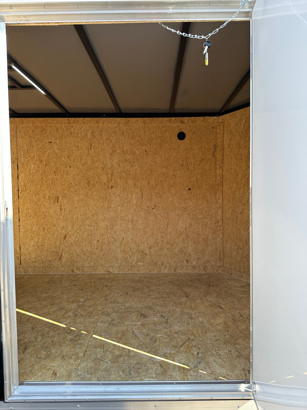 Enclosed Cargo Trailer 7'x14'+2'V BLACK RAMP Covered Wagon