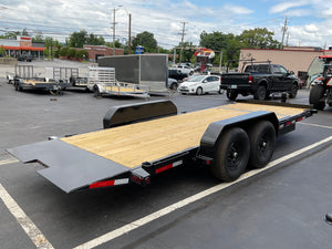 Top Hat Trailers DE14 Dump Trailer 83"x14' Black 14K GVWR with Ramps Top Hat Trailers