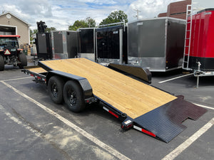 Top Hat Trailers DE14 Dump Trailer 83"x14' Black 14K GVWR with Ramps Top Hat Trailers
