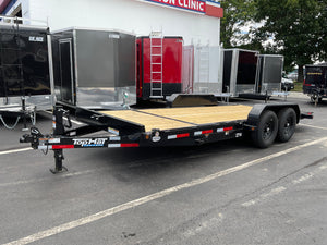Top Hat Trailers DE14 Dump Trailer 83"x14' Black 14K GVWR with Ramps Top Hat Trailers