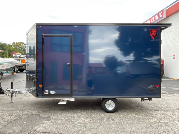 101"X12' Multi-Sport Durabull Snowmobile Trailer Indigo Blue Black-Out Loading Lights Extra Height
