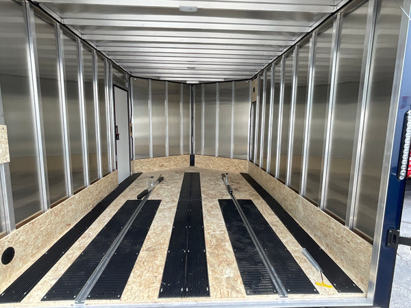 101"X12' Multi-Sport Durabull Snowmobile Trailer Indigo Blue Black-Out Loading Lights Extra Height