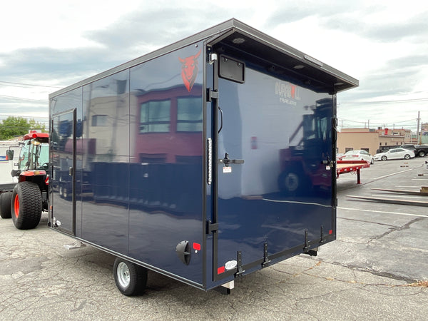 101"X12' Multi-Sport Durabull Snowmobile Trailer Indigo Blue Black-Out Loading Lights Extra Height