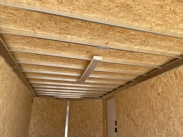 Aluminum Durabull Enclosed Contractor 8.5'x18'+2'V Barn Door with Ramps DuraBull Trailers