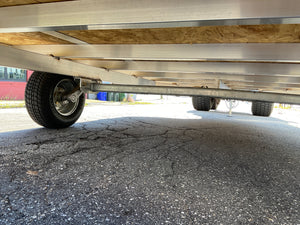Durabull Trailers 101"X12' Multi-Sport Snowmobile Trailer White, Snow Package, 70" Interior Height, Galvanized Dexter Torflex Axle, 3 Year Warranty, Made in NH DuraBull Trailers