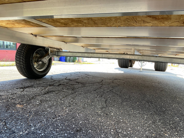 Durabull Trailers 101"X12' Multi-Sport Snowmobile Trailer White, Snow Package, 70" Interior Height, Galvanized Dexter Torflex Axle, 3 Year Warranty, Made in NH DuraBull Trailers