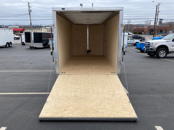 Durabull 7x14 Elite Series Enclosed Trailer White Aluminum