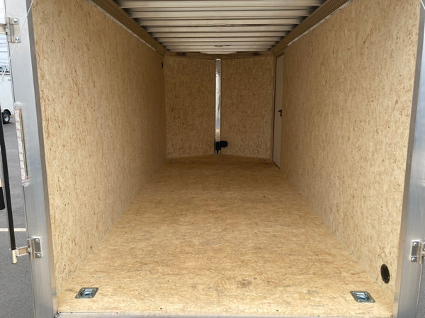 Durabull 7x14 Elite Series Enclosed Trailer White Aluminum