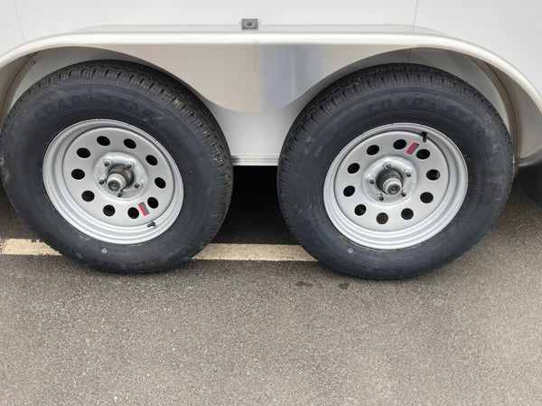 Durabull 7x14 Elite Series Enclosed Trailer White Aluminum