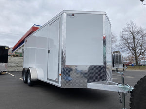 Durabull 7x14 Elite Series Enclosed Trailer White Aluminum