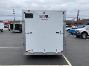 Durabull 7x14 Elite Series Enclosed Trailer White Aluminum