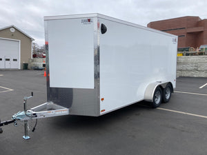 Durabull 7x14 Elite Series Enclosed Trailer White Aluminum