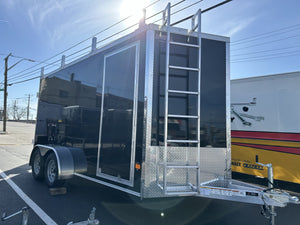 Aluminum Durabull Enclosed Contractor 7'x14'+2'V Barn Doors with stow away ramps Ron's Toy Shop, Inc.