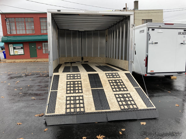 101"X12' Multi-Sport Durabull Snowmobile Trailer BLACK with Ski Glides and Track Mats DuraBull Trailers