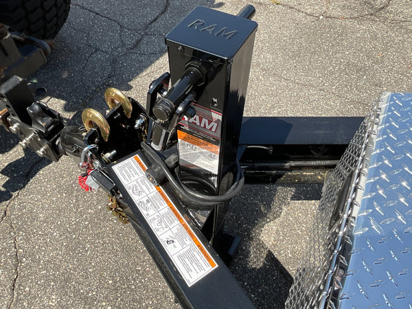 Moritz International Commercial Grade Equipment Trailer 81.5"x20' Moritz Black 14,000 GVWR, Cold Formed 8" I Beam, Aluminum Tool Box, Aluminum Ramps, Torsion Axles, 4 Bolt Forged Coupler, Tie Downs Between Fenders, HD Stake Pockets, 2 Year Warranty Moritz International