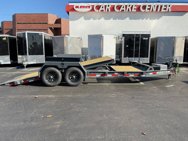 Gravity Equipment Tilt Trailer 81.5"x20' Moritz Charcoal  14,000 GVWR Moritz International