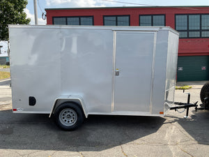 Enclosed Cargo Trailer 6'x12'+2'V SILVER RAMP Covered Wagon Covered Wagon Trailers