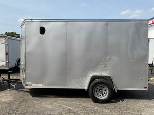 Enclosed Cargo Trailer 6'x12'+2'V SILVER RAMP Covered Wagon Covered Wagon Trailers