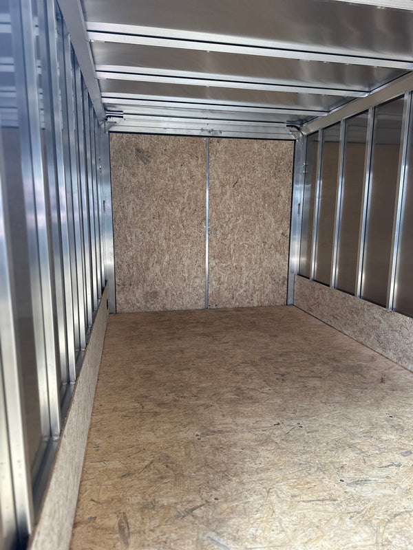 Enclosed Aluminum Cargo Trailer 7'x16' BLACK Barn Contractor Alcom Xpress XLT Series