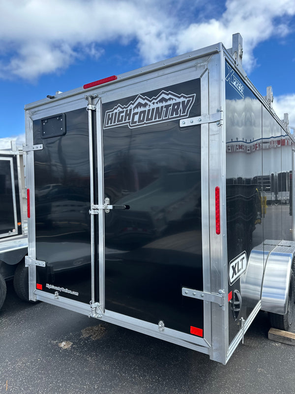 Enclosed Aluminum Cargo Trailer 7'x16' BLACK Barn Contractor Alcom Xpress XLT Series