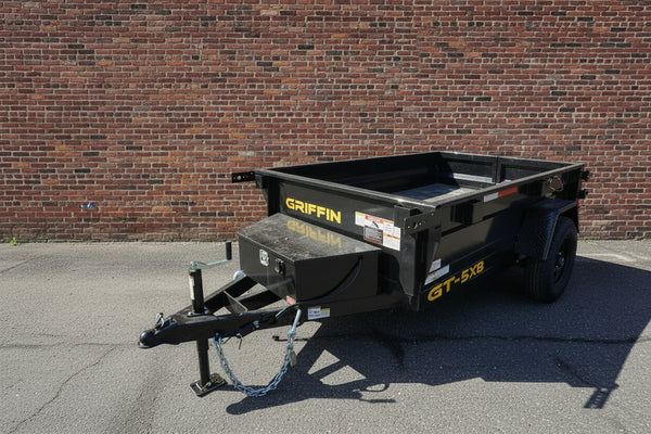 Griffin Dump Trailer 5'x8' BLACK 5K GVWR Griffin Trailers