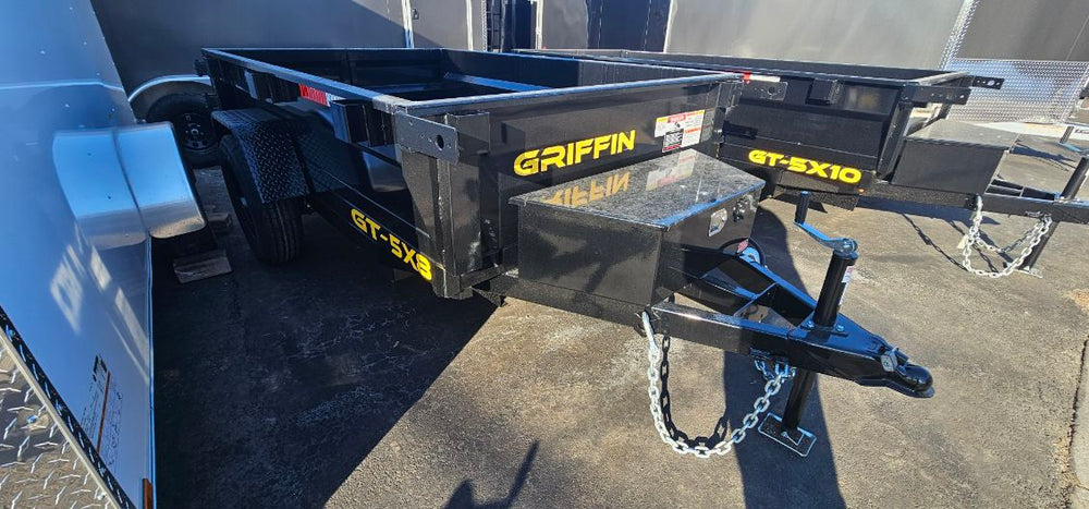 Griffin Dump Trailer 5'x8' BLACK 5K GVWR Griffin Trailers