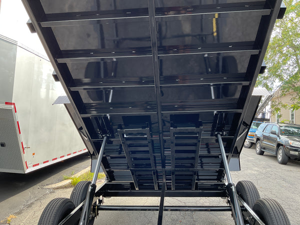 Griffin Dump Trailer 83"x14' Black 14K GVWR with Ramps