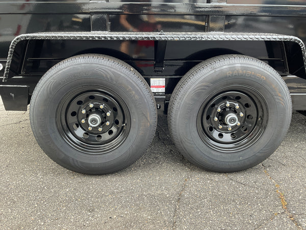 Griffin Dump Trailer 83"x14' Black 14K GVWR with Ramps