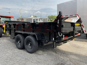 Griffin Dump Trailer 83"x14' Black 14K GVWR with Ramps