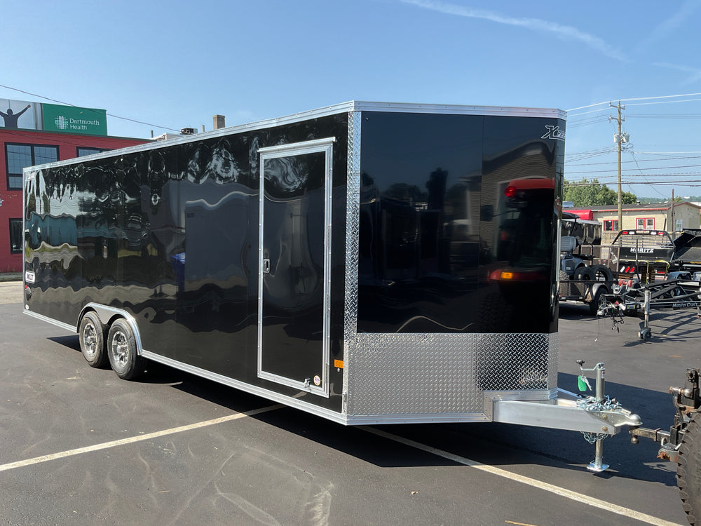 Enclosed Car Hauler Trailer 8.5'x24' V-Nose Black Ramp High Country Aluminum XLT Pro