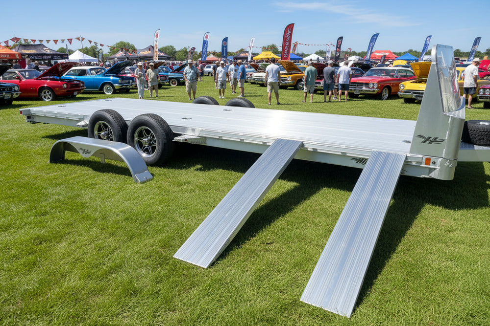 Hillsboro AOCT5.2K-22 2R F/G Open Aluminum Car Hauler 22' 9990 Gvwr Ron's Toy Shop, Inc.