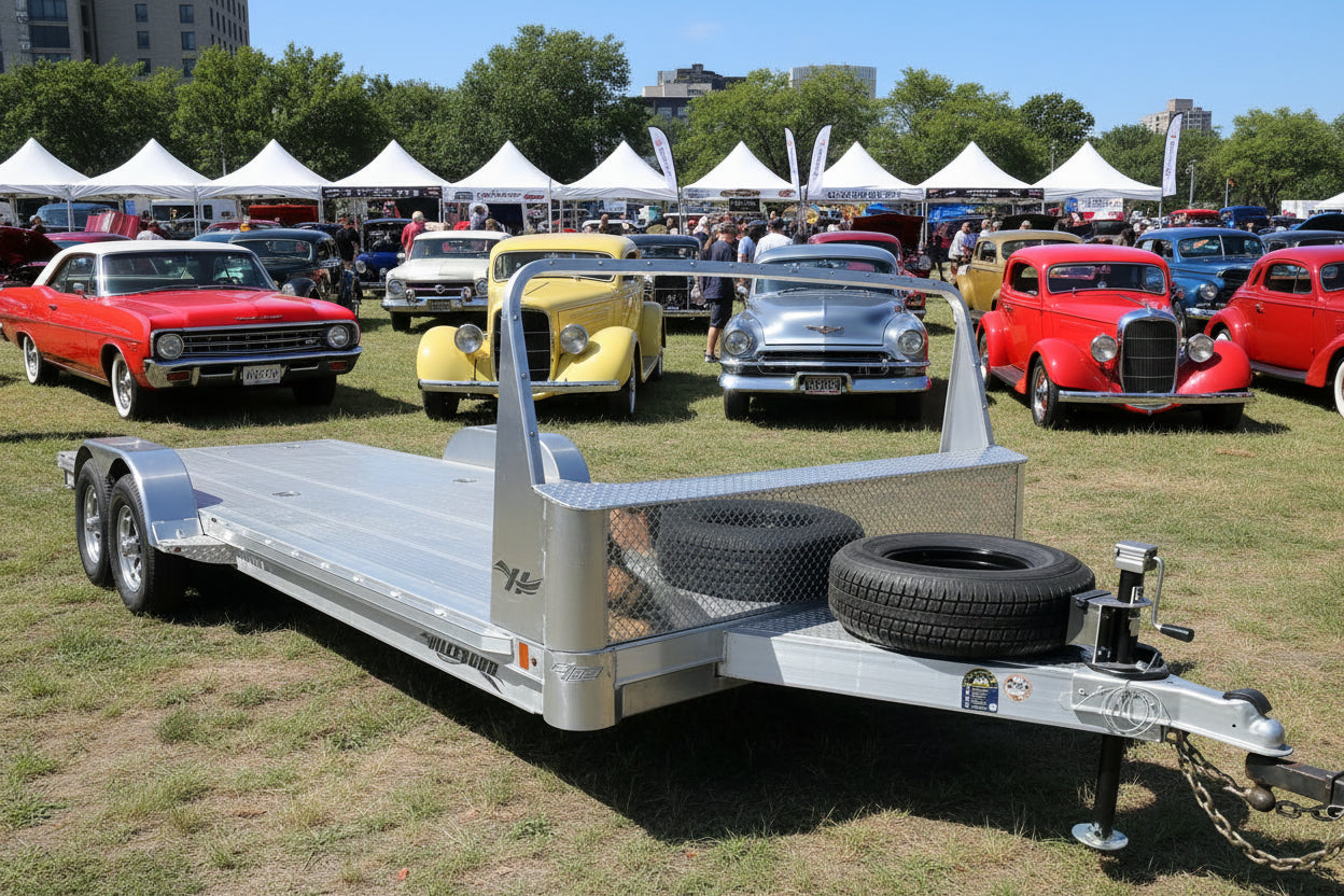 Hillsboro AOCT5.2K-22 2R F/G Open Aluminum Car Hauler 22' 9990 Gvwr Ron's Toy Shop, Inc.