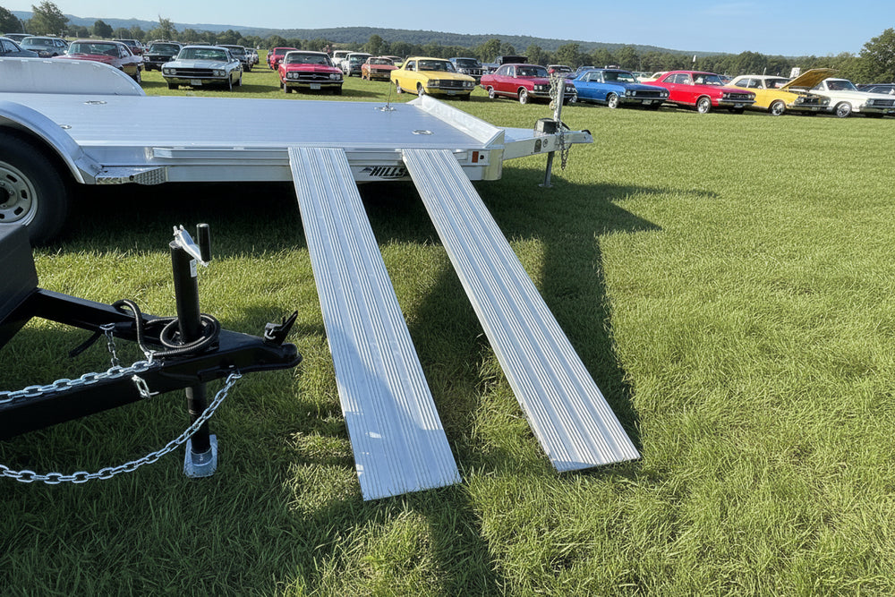 Hillsboro AOCT18 2R F/G Open Aluminum Car Hauler 18' 7000 Gvwr Ron's Toy Shop, Inc.